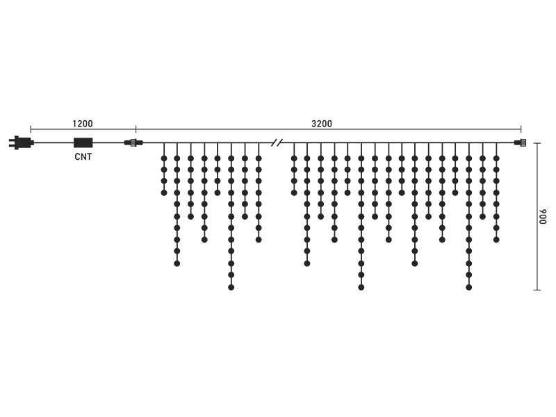 Светодиодная бахрома Laitcom LL232-1-2Y