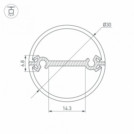 Профиль подвесной Arlight ROUND 029114