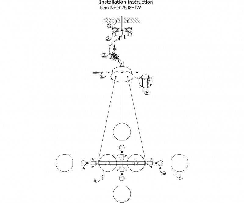 Подвесная люстра Kink Light 07508-12,20