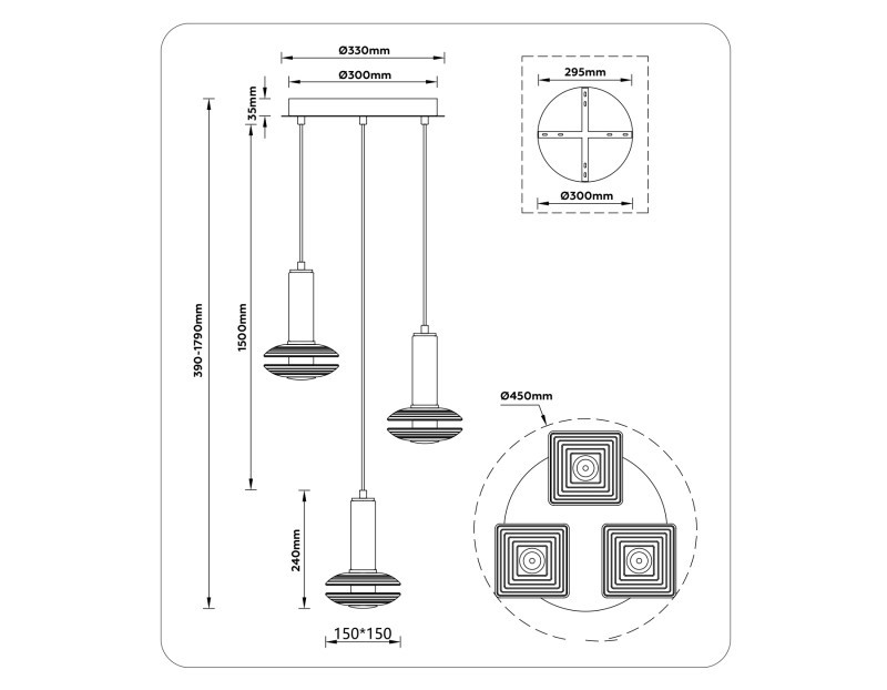 Подвесной светильник Ambrella Light LH31011