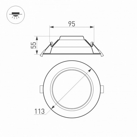 Встраиваемый светильник Arlight Cyclone 023196(1)