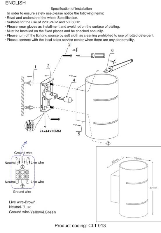 Бра Crystal Lux CLT 013 WH