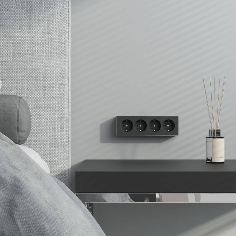 Розетка Werkel W5072258 черный/хром