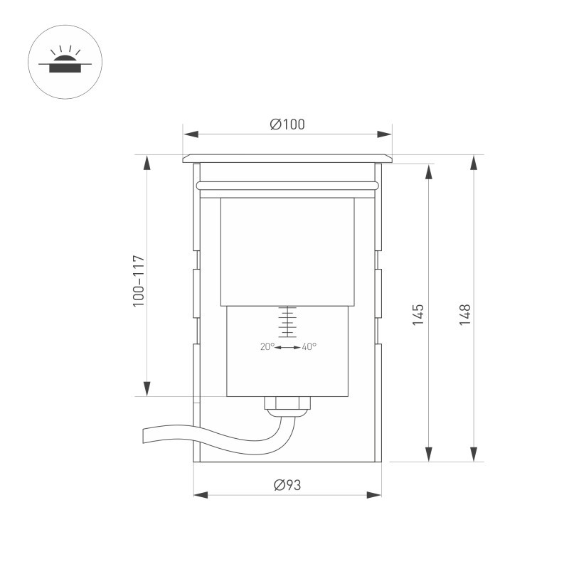 Тротуарный светильник Arlight 038172