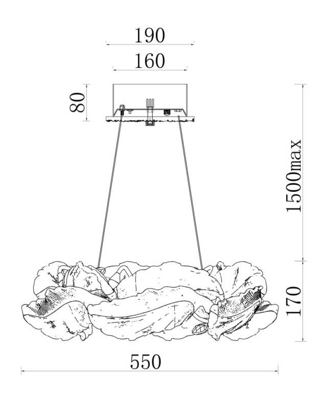 Подвесная люстра Fluorite FL1182-5P