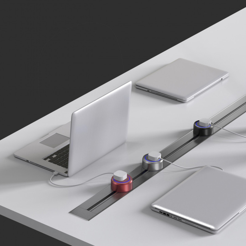 Трековая система розеток Arte Milano 380066TS LED/USB-Type-C Gold