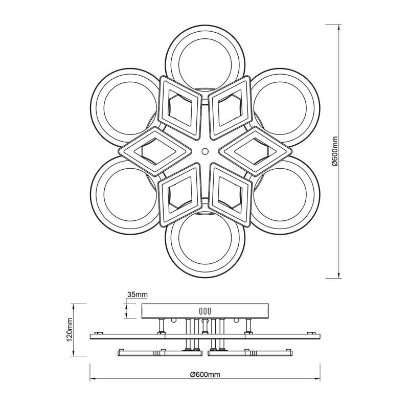 Накладная люстра Escada 10248/12LED