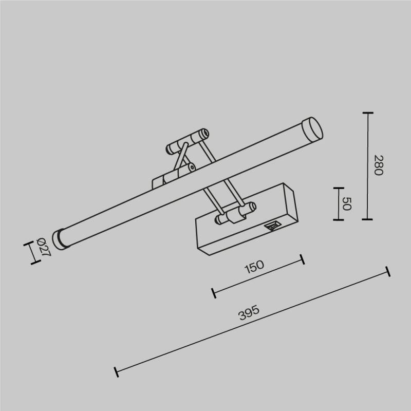 Светильник для картин Maytoni MIR268WL-L3W3K