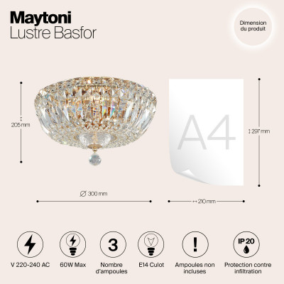 Накладная люстра Maytoni DIA100-CL-03-G
