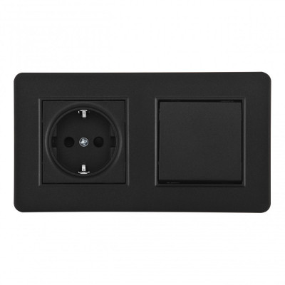 Розетка Arte Milano SET16-2-40-1-30-1 black
