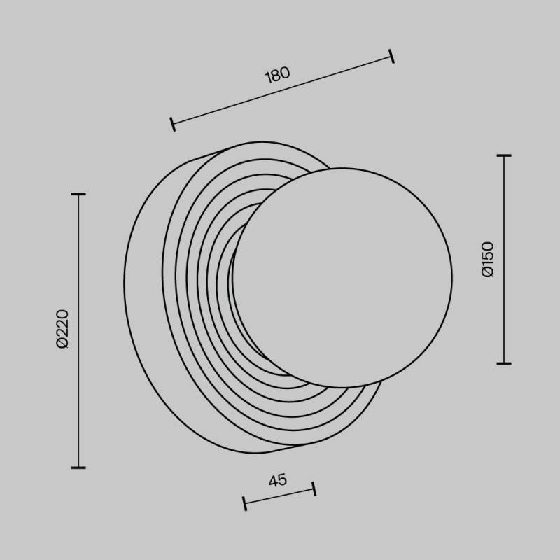 Бра Maytoni MOD403WL-01BG