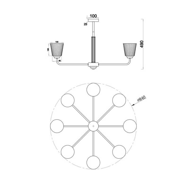 Люстра на штанге Escada 685/8PL