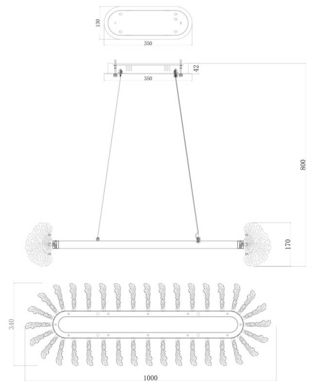 Подвесная люстра Fluorite FL1094-8PO