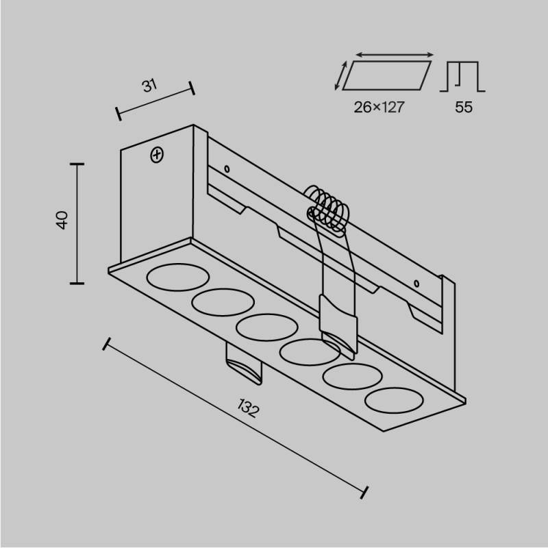 Встраиваемый светильник Maytoni Technical DL065-12W3-6K-W