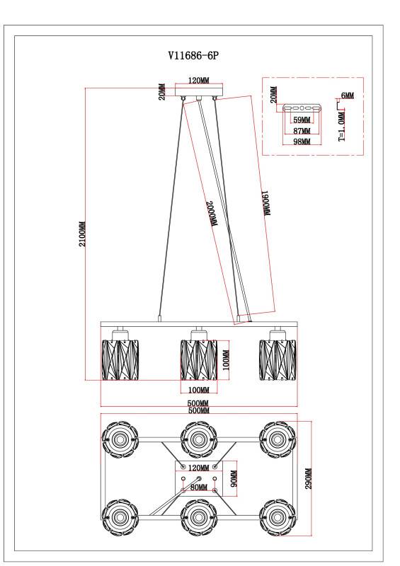 Подвесная люстра Moderli V11686-6P