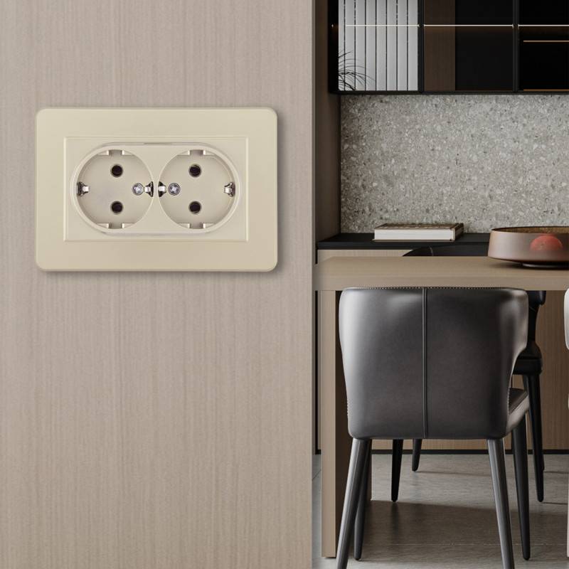 Розетка Arte Milano SET16-double-40-2 shampan