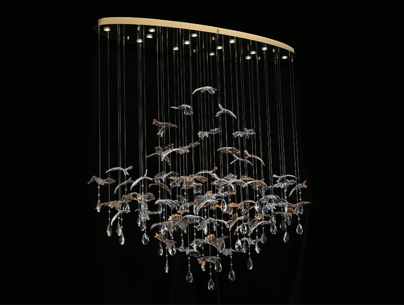 Подвесная люстра Newport 8220/140 С oval gold polished