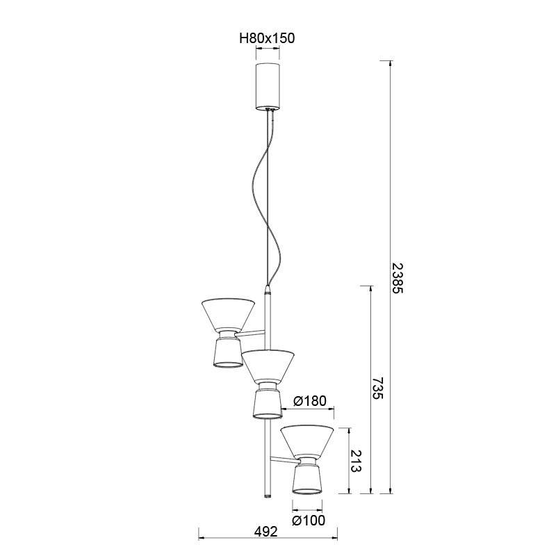 Подвесная люстра Mantra 9218