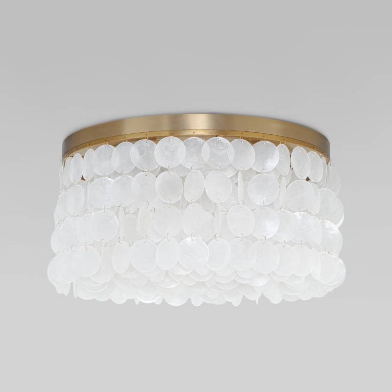 Накладная люстра Eurosvet 60084/5 латунь/перламутр Smart