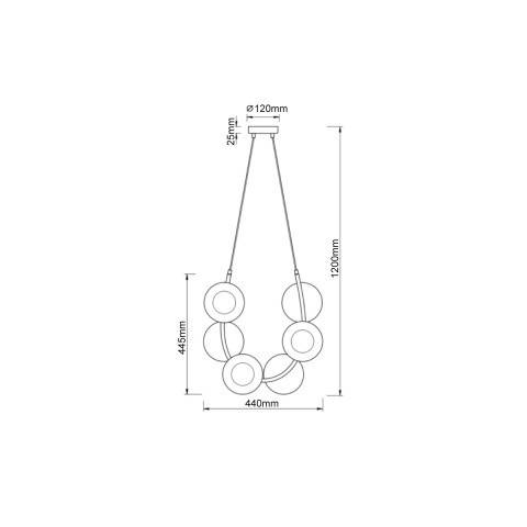 Подвесная люстра Vele Luce VL5004P61