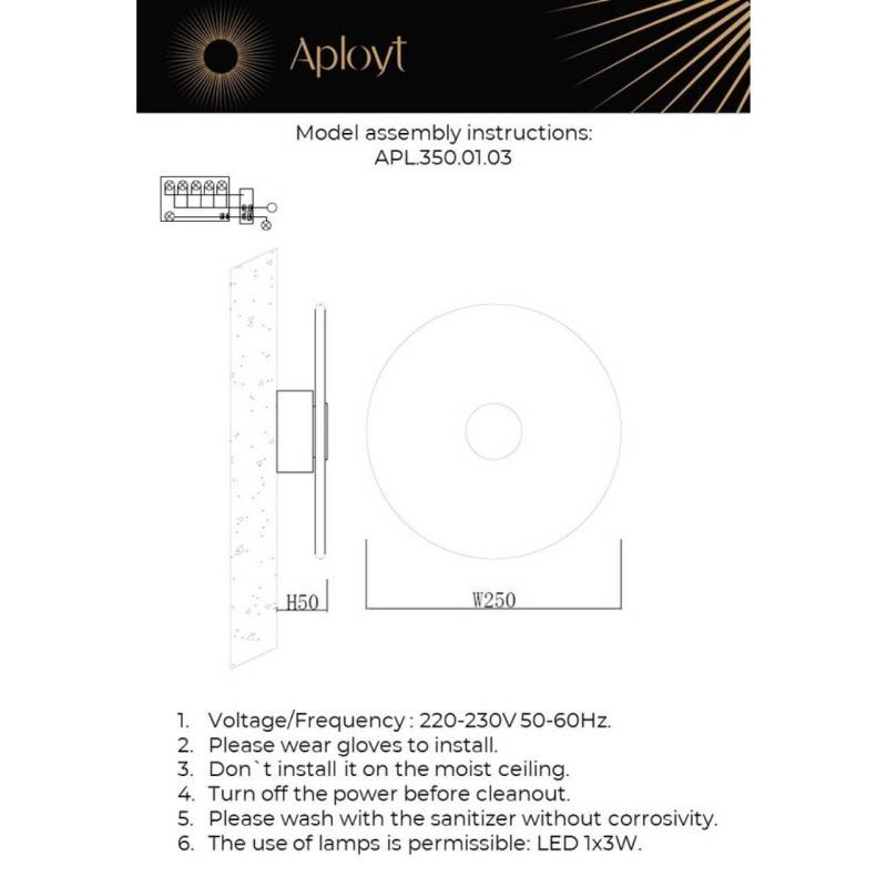 Бра APLOYT APL.350.01.03