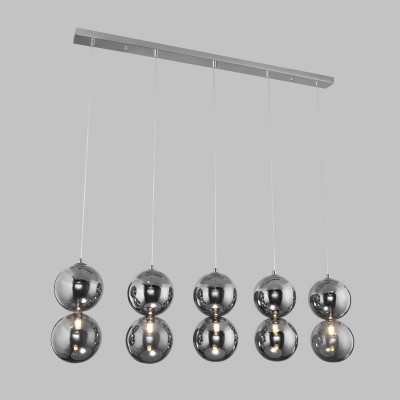 Подвесная люстра Eurosvet 50092/5 хром/дымчатый