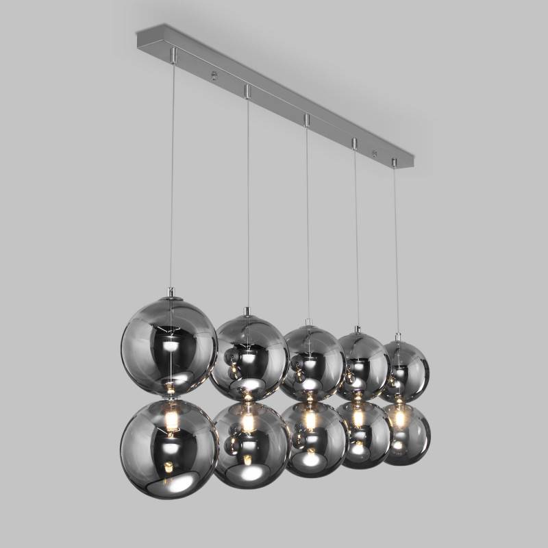 Подвесная люстра Eurosvet 50092/5 хром/дымчатый