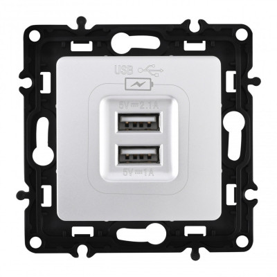 Розетка Arte Milano 217.46-1.silver