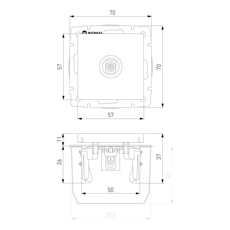 Розетка Werkel W1183006 серебряный
