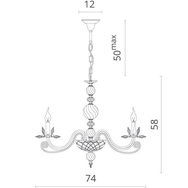Подвесная люстра Divinare 8820/09 LM-6