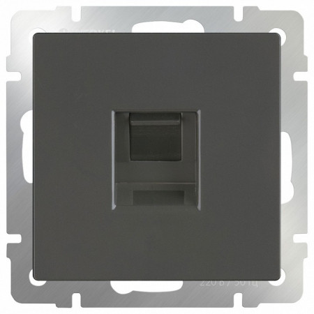 Розетка двойная Ethernet RJ-45 без рамки Werkel Серо-коричневый WL07-RJ45+RJ45