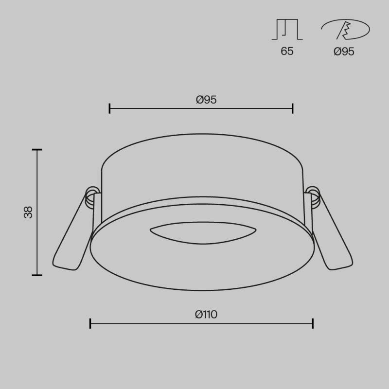 Влагозащищенный светильник Maytoni Technical DL027-GX53-B