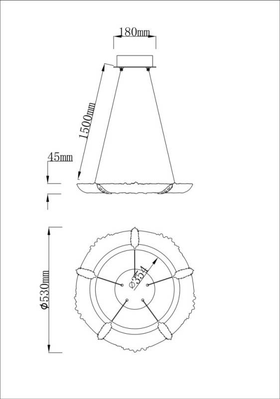 Подвесная люстра Fluorite FL1096-5PP