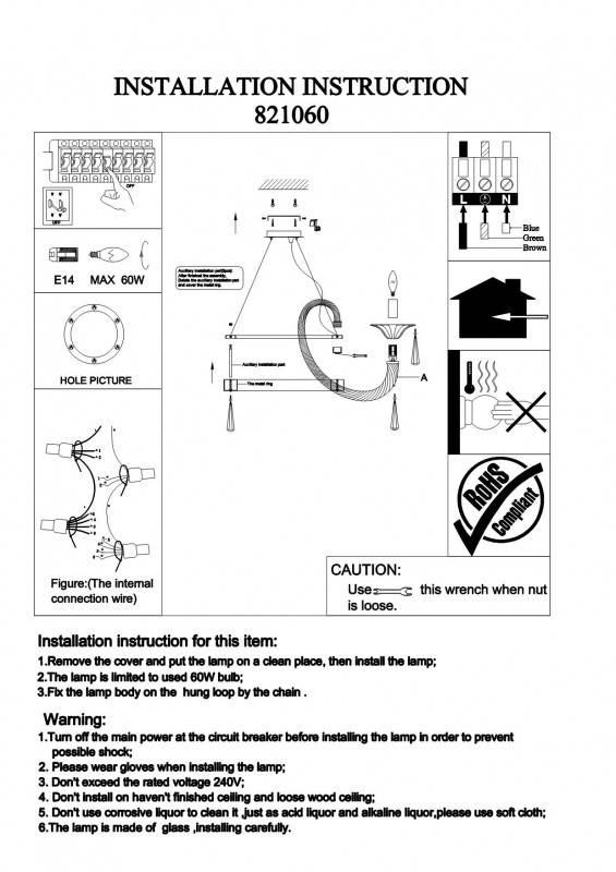 Подвесная люстра Lightstar 821060
