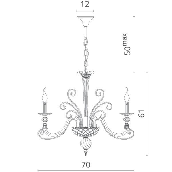 Подвесная люстра Divinare 8821/09 LM-6