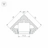 Профиль накладной угловой внутренний Arlight PDS45-T-2000 012053