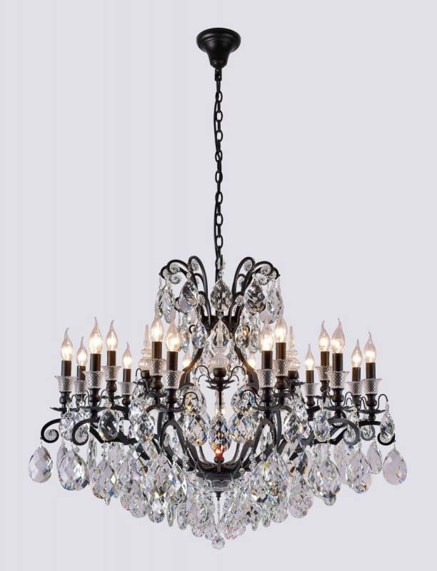 Подвесная люстра Crystal Lux MAGNIFICO SP19 BLACK/TRANSPARENT