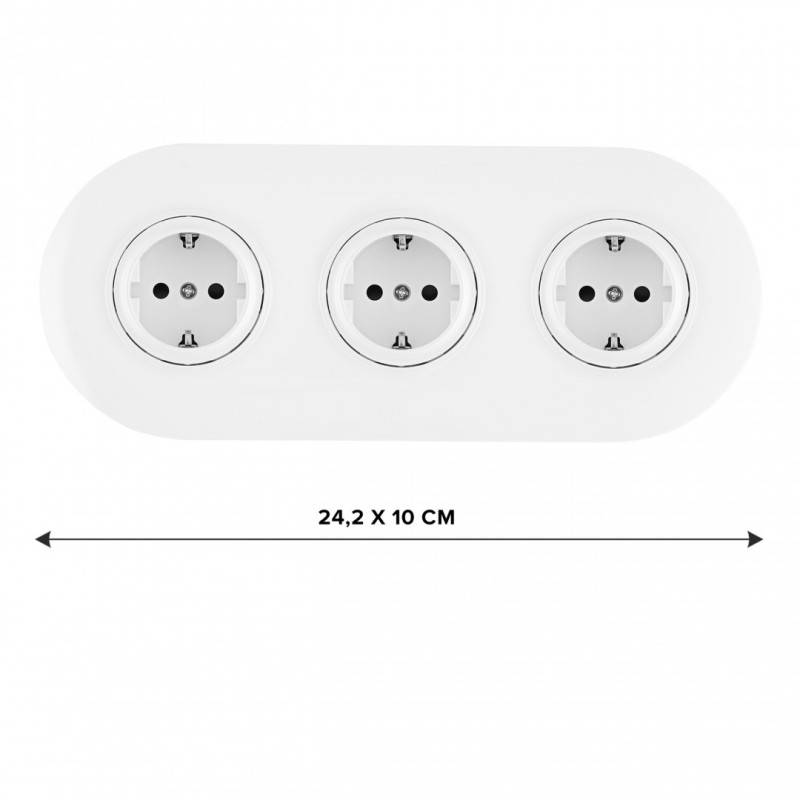 Розетка Arte Milano SET08-3-40-1x3 white