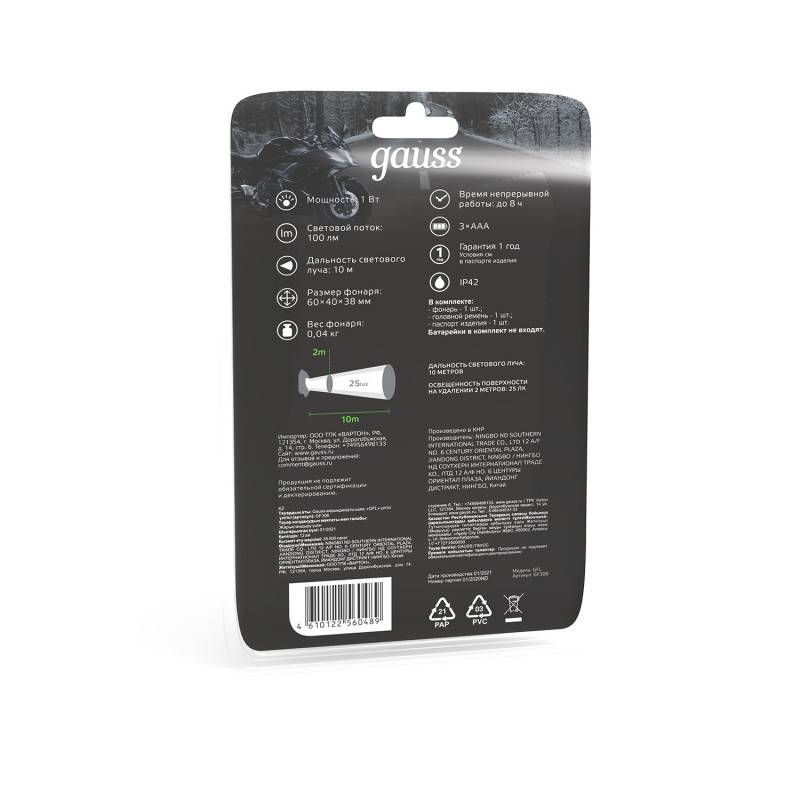Фонарь Gauss GF306
