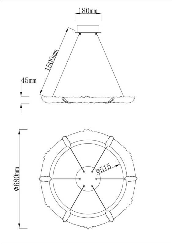 Подвесная люстра Fluorite FL1096-7PB