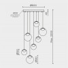 Каскадная люстра MODELUX ML.2338.7 BK