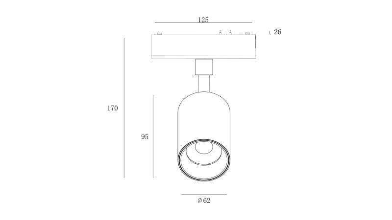 Светильник на шине SWG pro SL-SLIM-SPBL-20-CCT