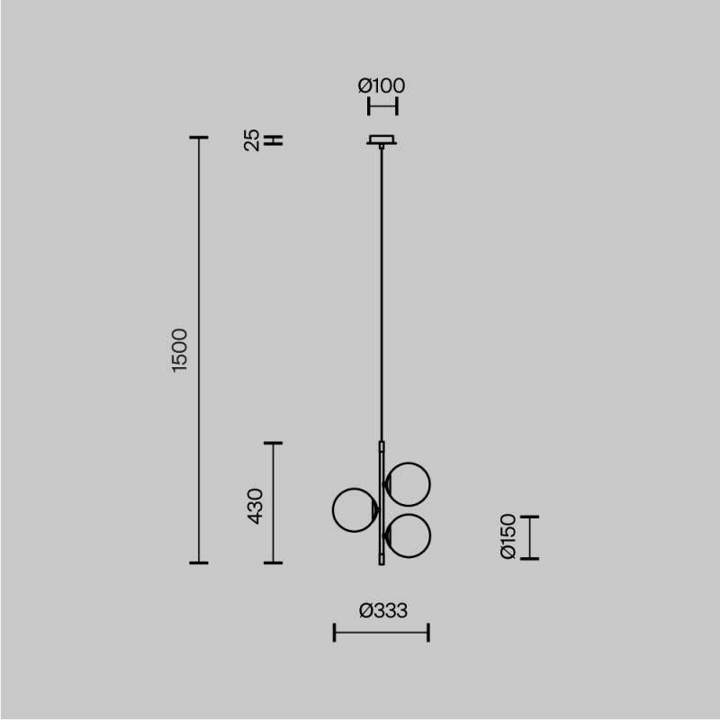 Подвесная люстра Maytoni MOD048PL-03G