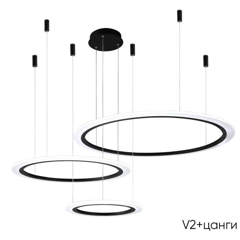 Подвесная люстра Crystal Lux MANZANA SP67W LED BLACK