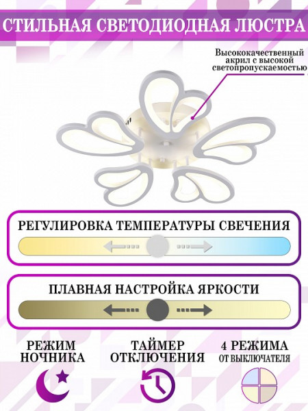 Потолочная люстра Natali Kovaltseva LED LAMPS LED LAMPS 81219