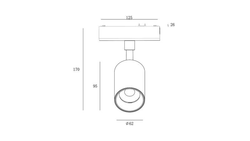 Светильник на шине SWG pro SL-SLIM-SPWH-20-CCT