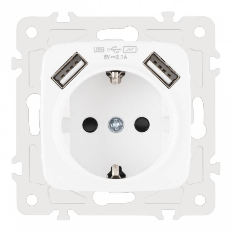 Розетка Arte Milano 205.47-1.white