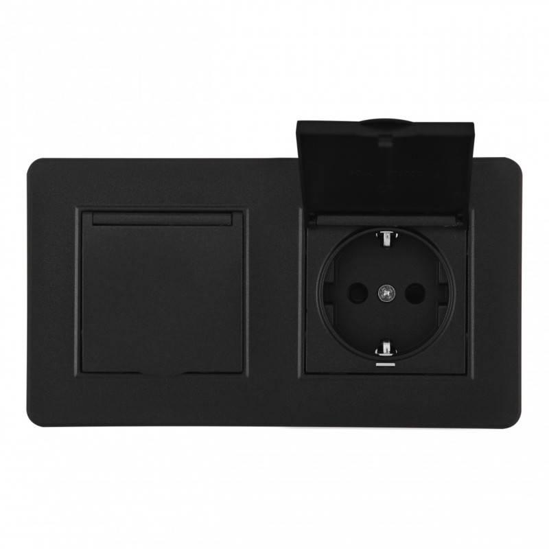 Розетка Arte Milano SET16-2-41-1x2 black