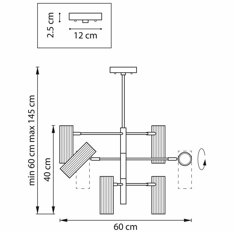 Люстра на штанге Lightstar 718267