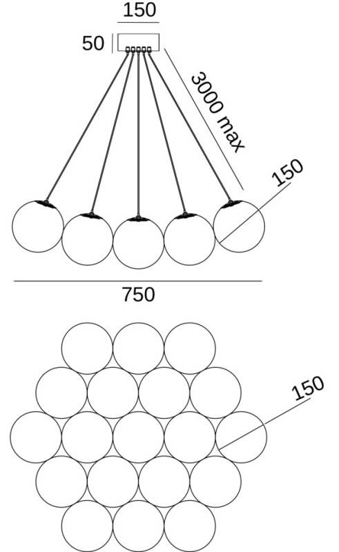 Подвесная люстра Fluorite FL1048-19P